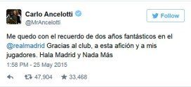 Carlo Ancelotti en Twitter