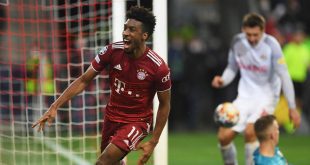 Comán en El Úlitmo Suspiro le dió El Gol del Empate al Bayern Munich en su Visita al Salzburgo en Los Octavos de Final