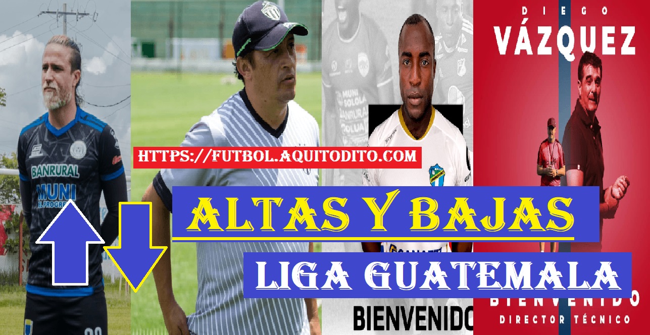 Altas y bajas de los equipos para el Torneo Apertura 2022 de la Liga Nacional del Fútbol de Guatemala