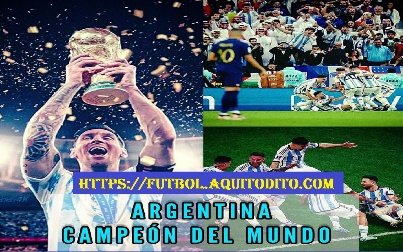 Argentina Campeón del Mundial de Qatar 2022 con su figura Lionel Messi -  Fútbol Mundial