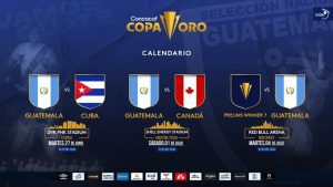 Calendario de Guatemala en la Copa Oro 2023