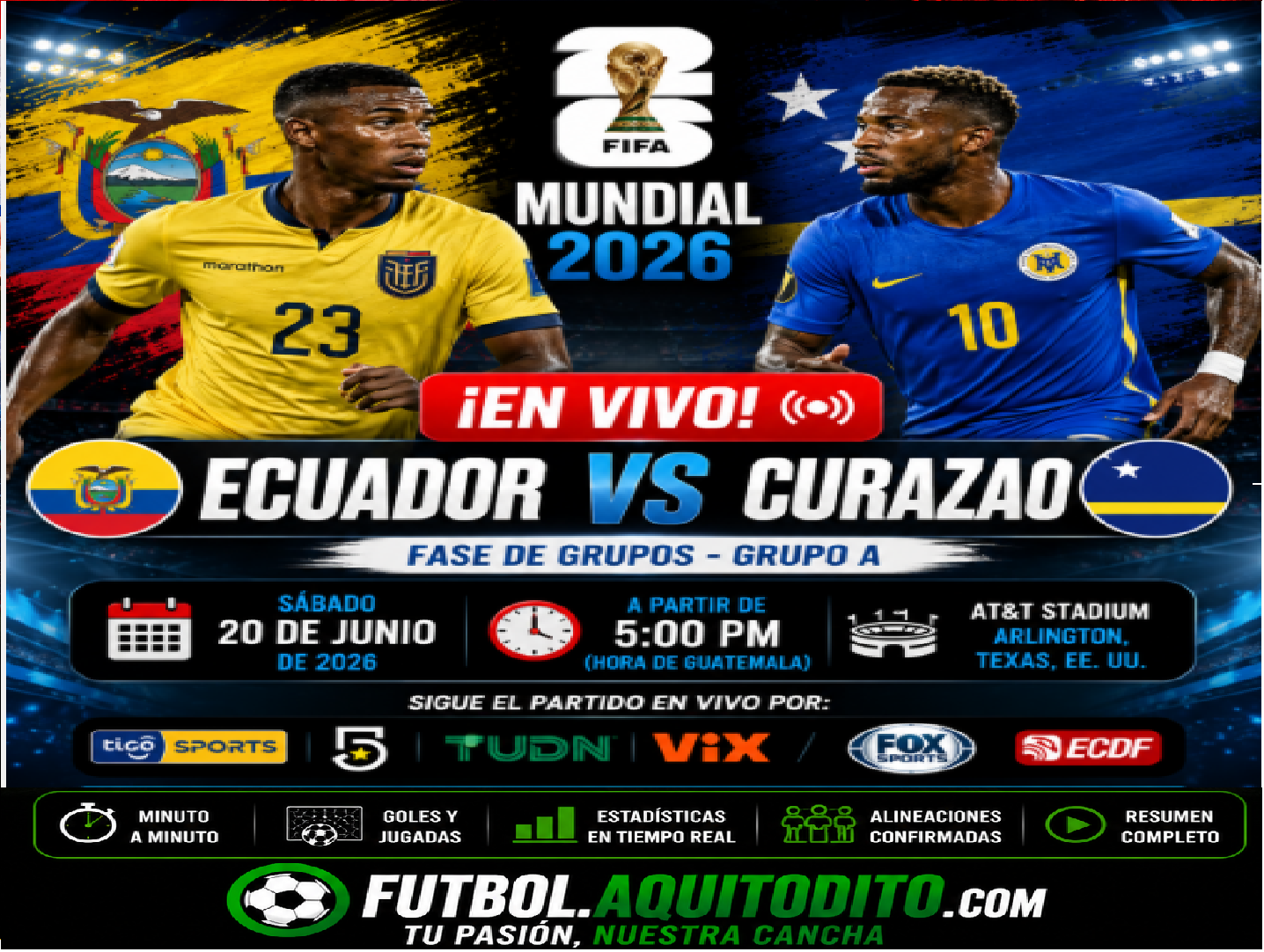 Ecuador vs Curazao EN VIVO HOY: hora, canal y dónde ver el partido del ...